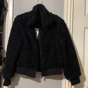 NWT black Zara soft Sherpa jacket